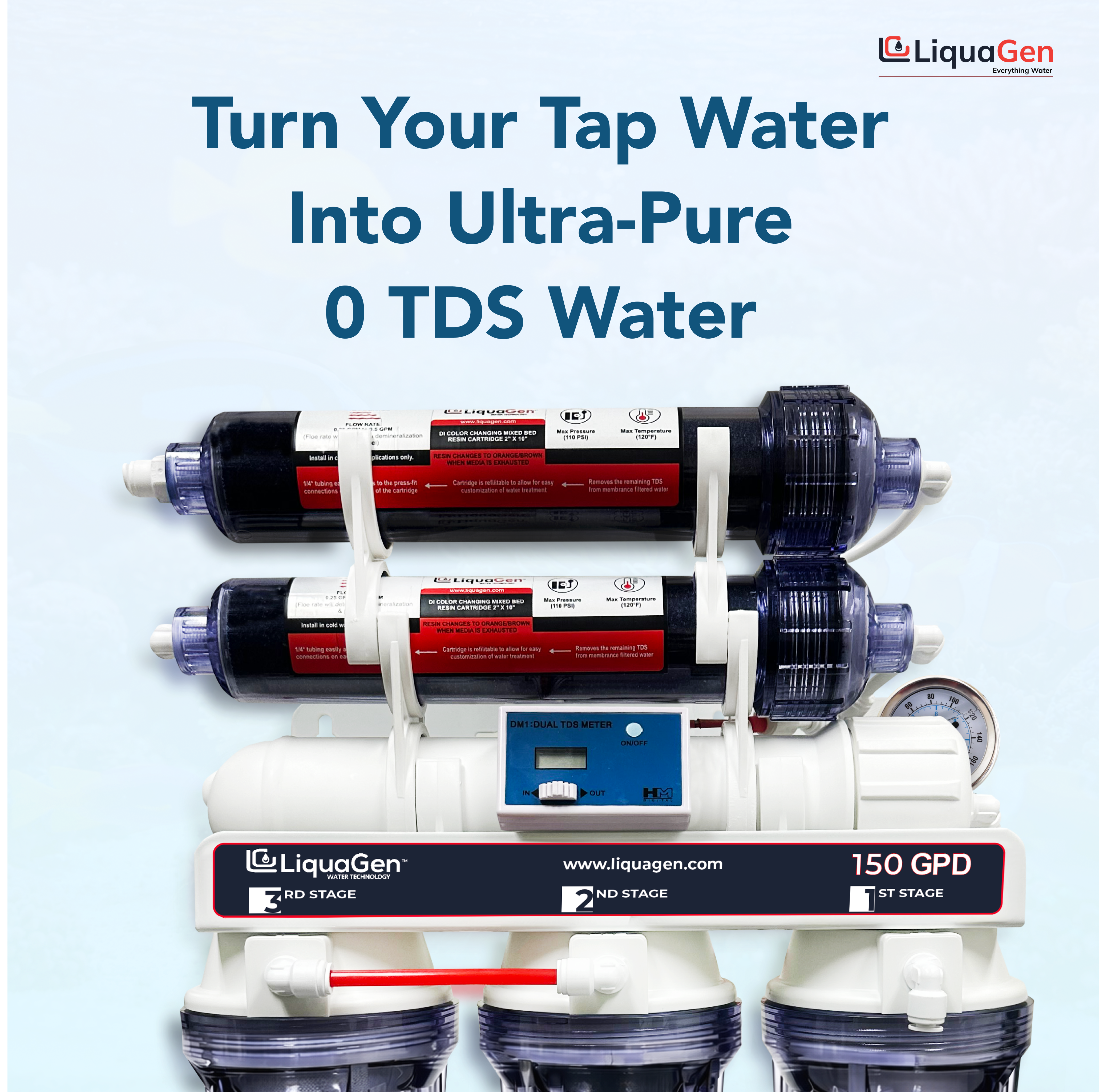 2OT 150 w PG & TDS - LiquaGen Water