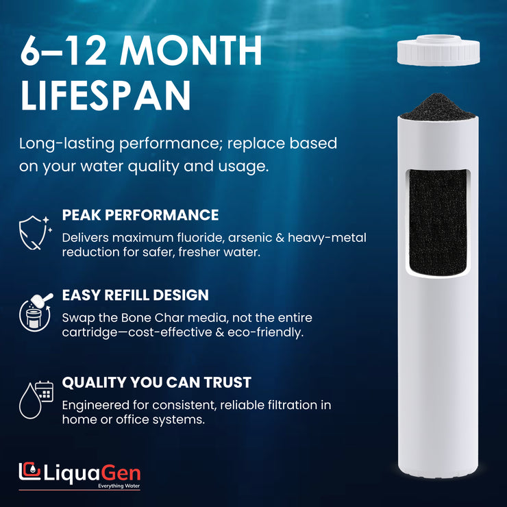 4.5" x 20" Bone Char Filter Cartridge (Flouride Reduction)