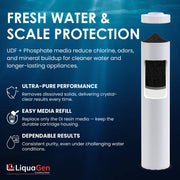 4.5" x 20"  GAC/UDF + Phosphate Crystals (Scale Reduction) - LiquaGen Water