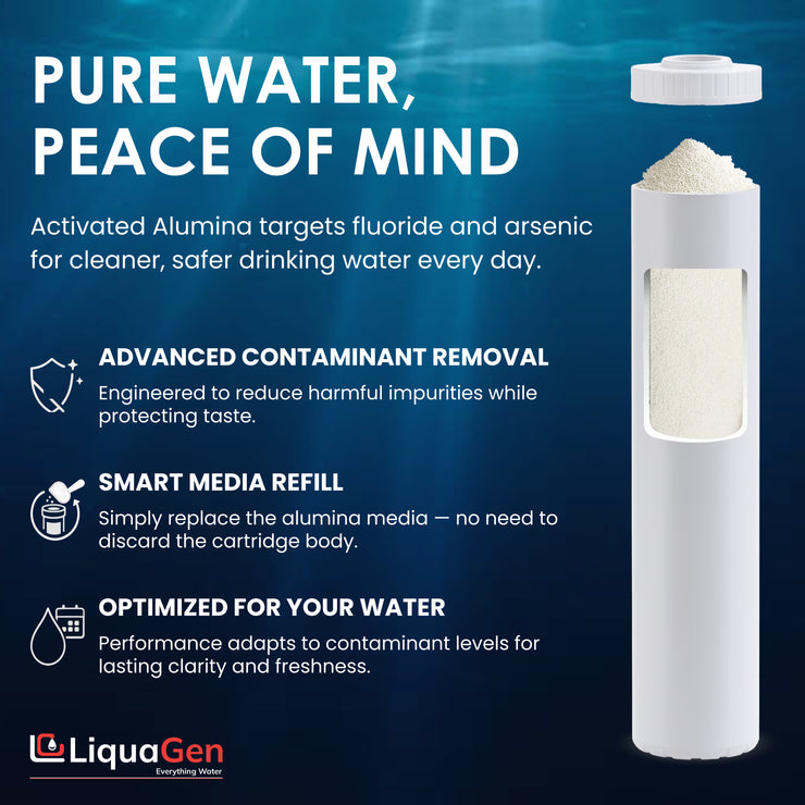 4.5" x 20" Activated Alumina Filter Cartridge (Arsenic Reduction) - LiquaGen Water