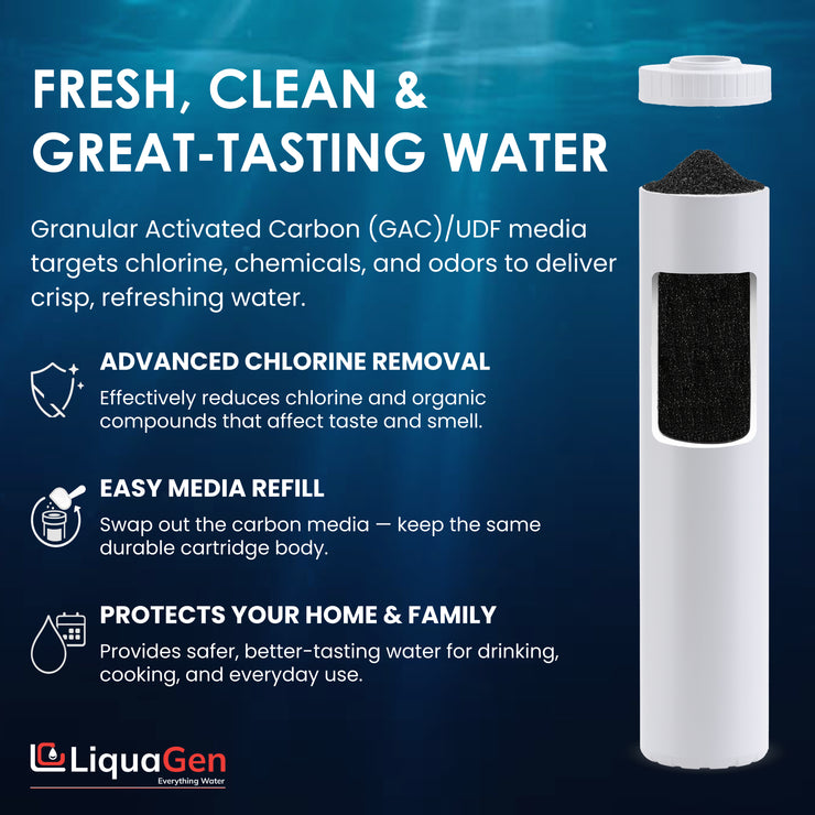 4.5" x 20" GAC/UDF Filter Cartridge (Chlorine Taste Water Reduction)