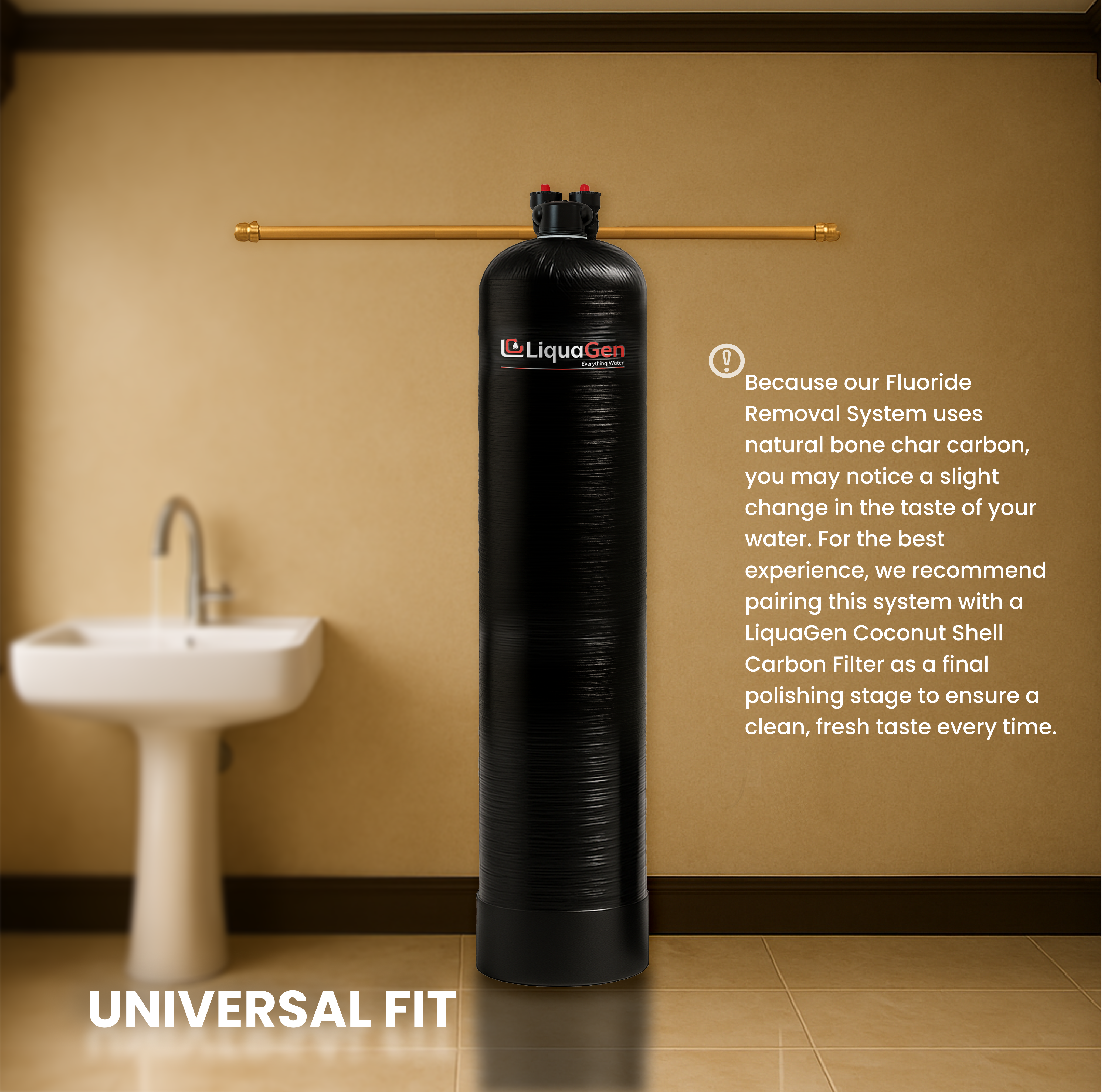 Upflow Fluoride Removal Filter System - LiquaGen Water