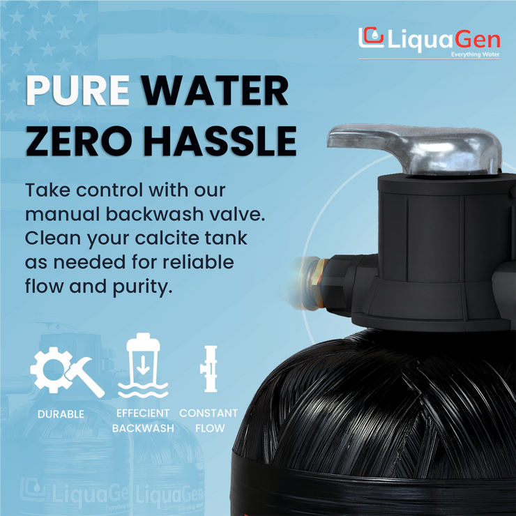 Manual Backwashing Calcite pH Neutralizer - LiquaGen Water
