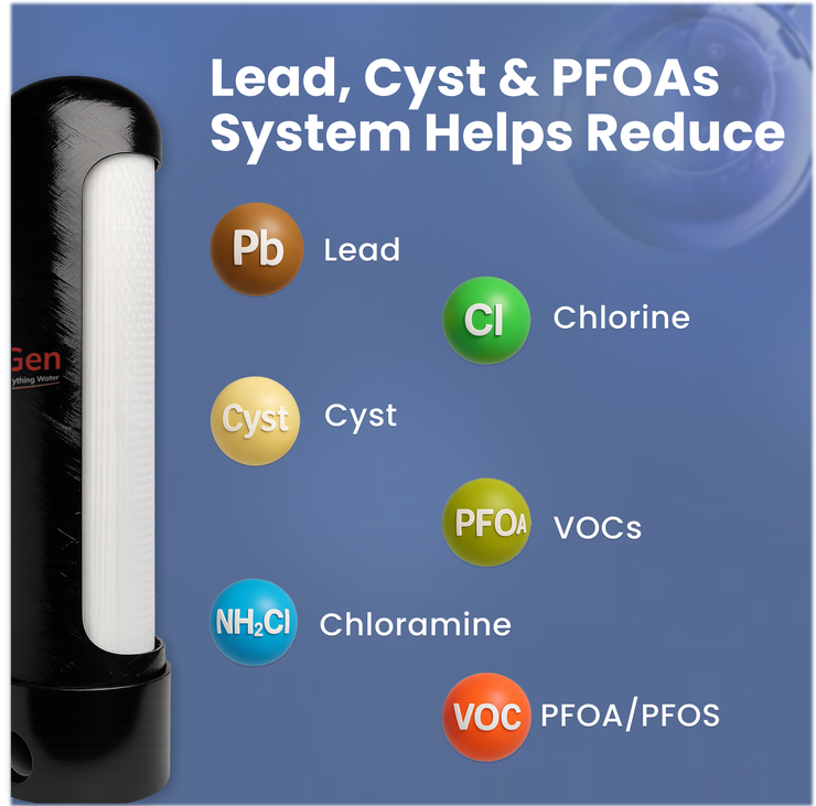 Lead, Cyst & PFOA/ PFOAs Removal + Salt Based Water Softener System