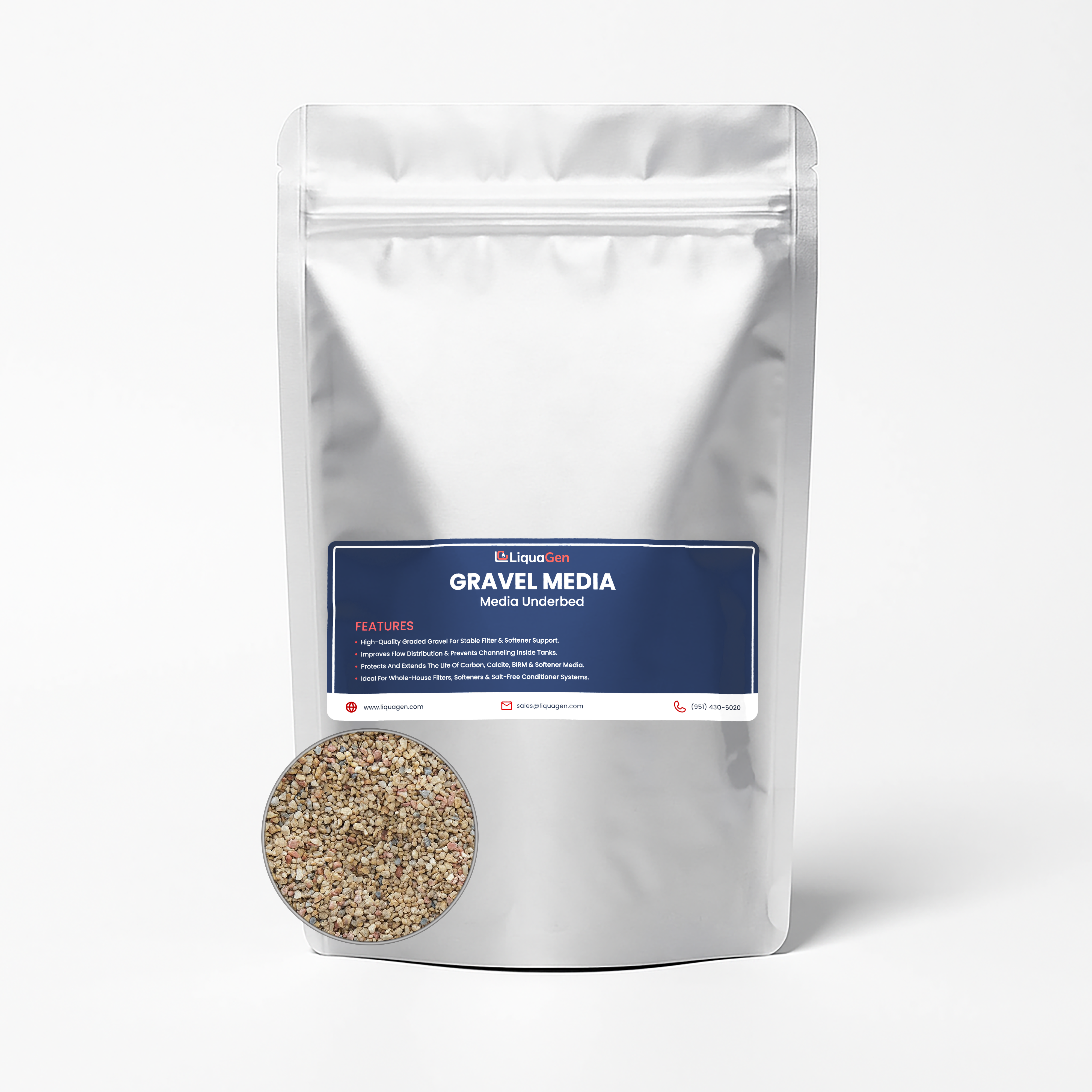 Replacement Gravel Underbed for Water Filters & Softeners – 10, 15, 20 & 50 lbs