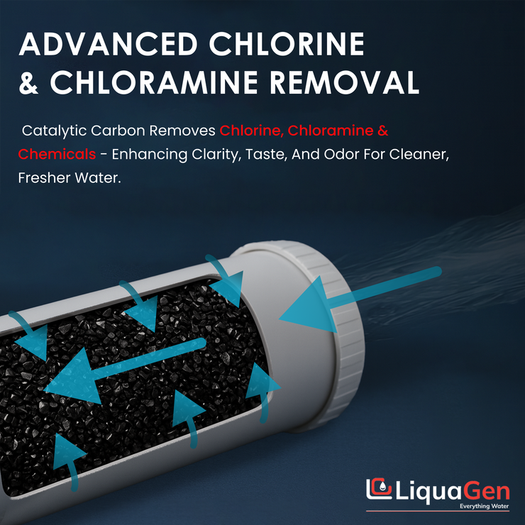 2.5" x 20" Catalytic Carbon Filter Cartridge (Chlorine & Chloramine Reduction)