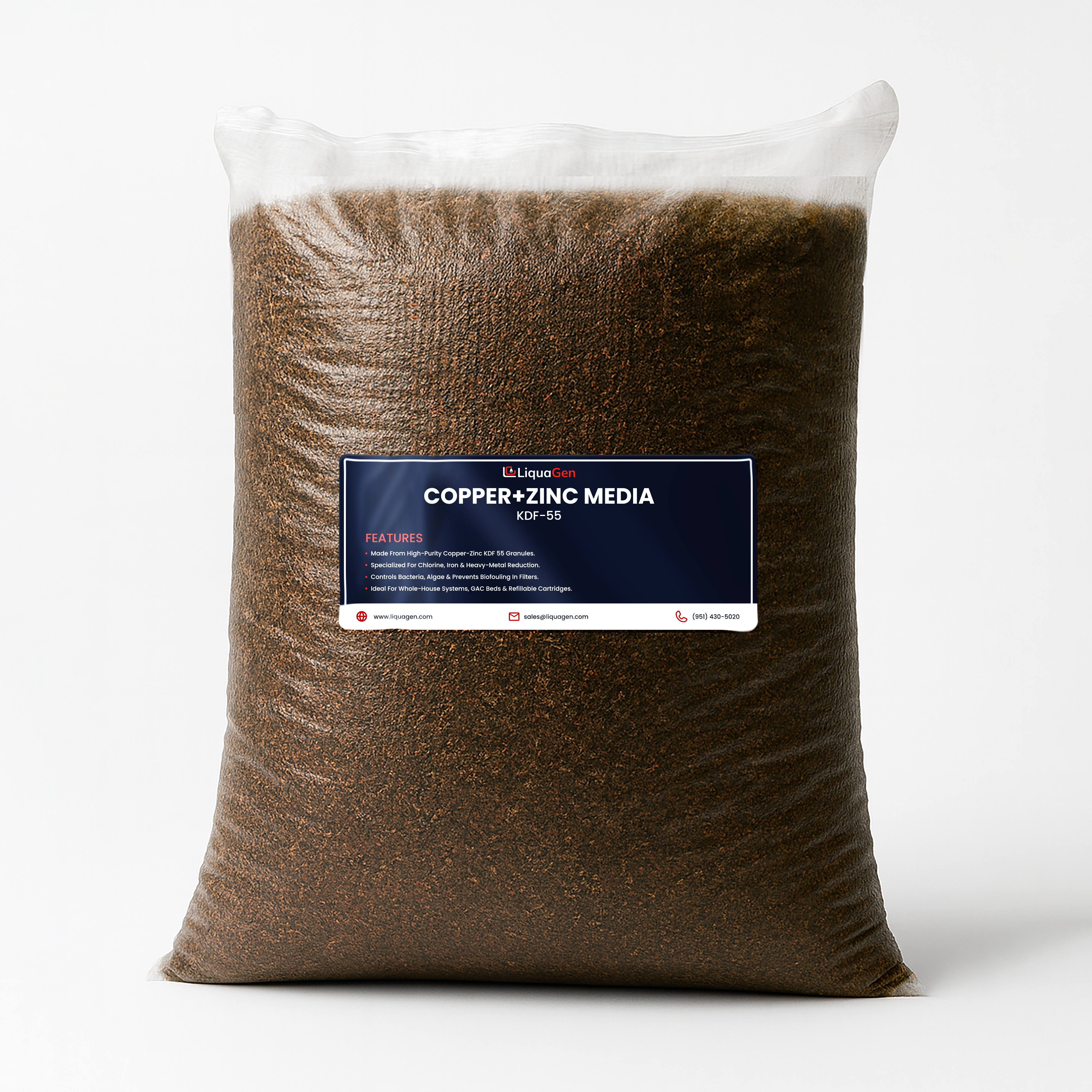 KDF 85 Filter Media – 50 lbs Copper-Zinc Redox Granules for Iron, Sulfur Odor, Heavy Metal & Bacteria Removal in Well Water Systems