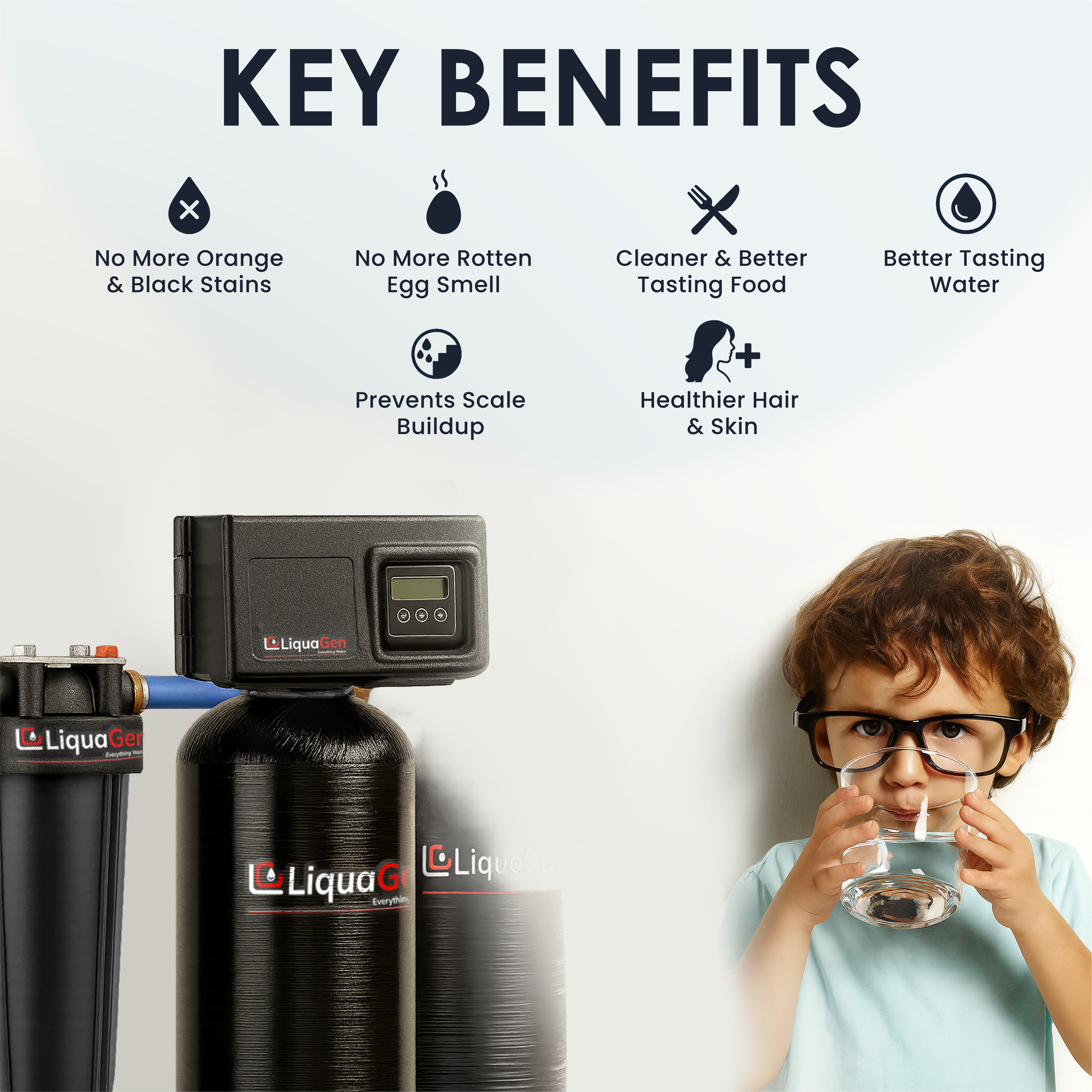 Ultimate Whole House Well Water Filter Salt-Free Conditioner System Combo - LiquaGen Water