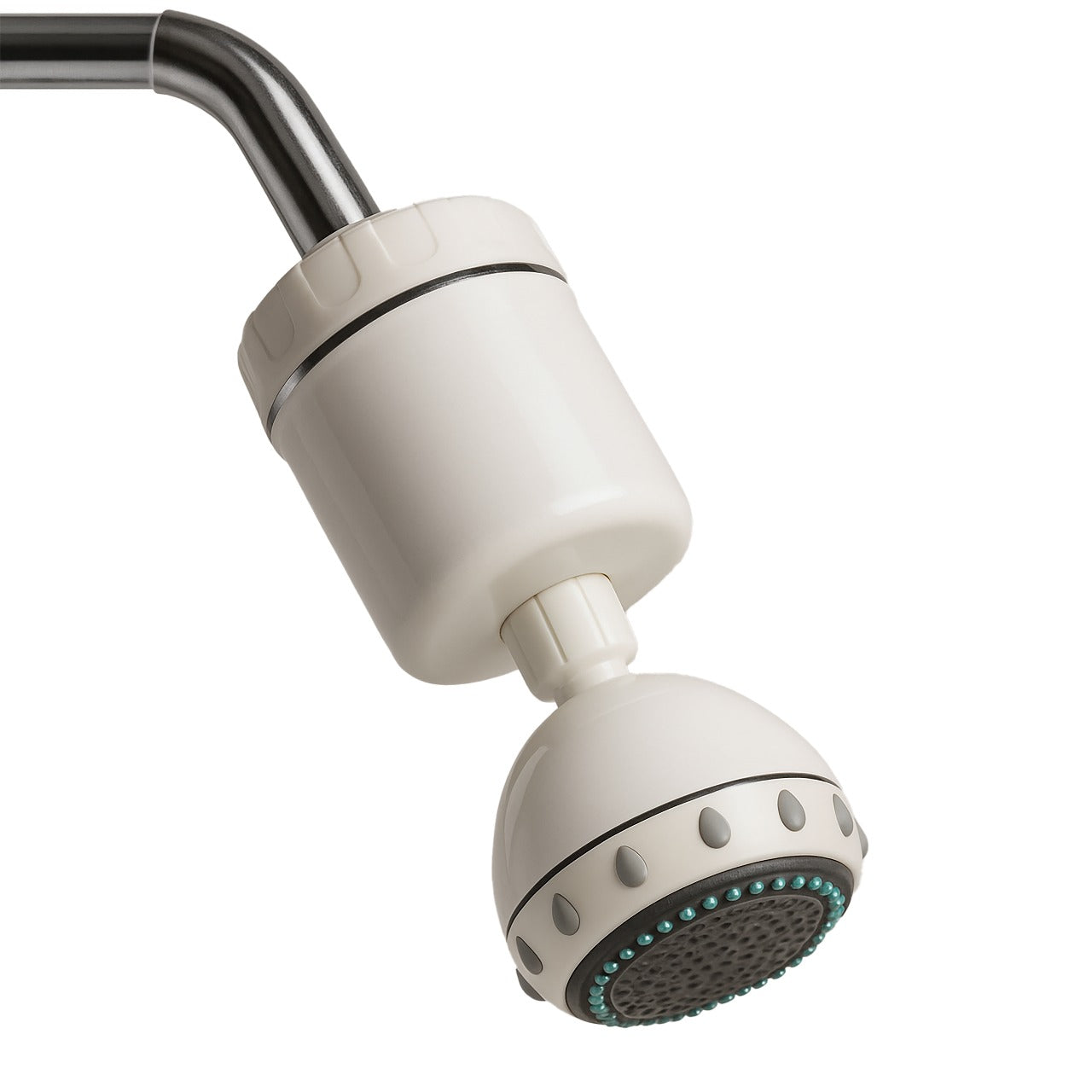 Shower Filter Massaging Showerhead, Dechlorinating & pH Balancing 4 Stage, White
