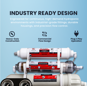 Light Commercial Grade Reverse Osmosis Water Filtration System 150 GPD | 6 Stage RO + Booster Pump