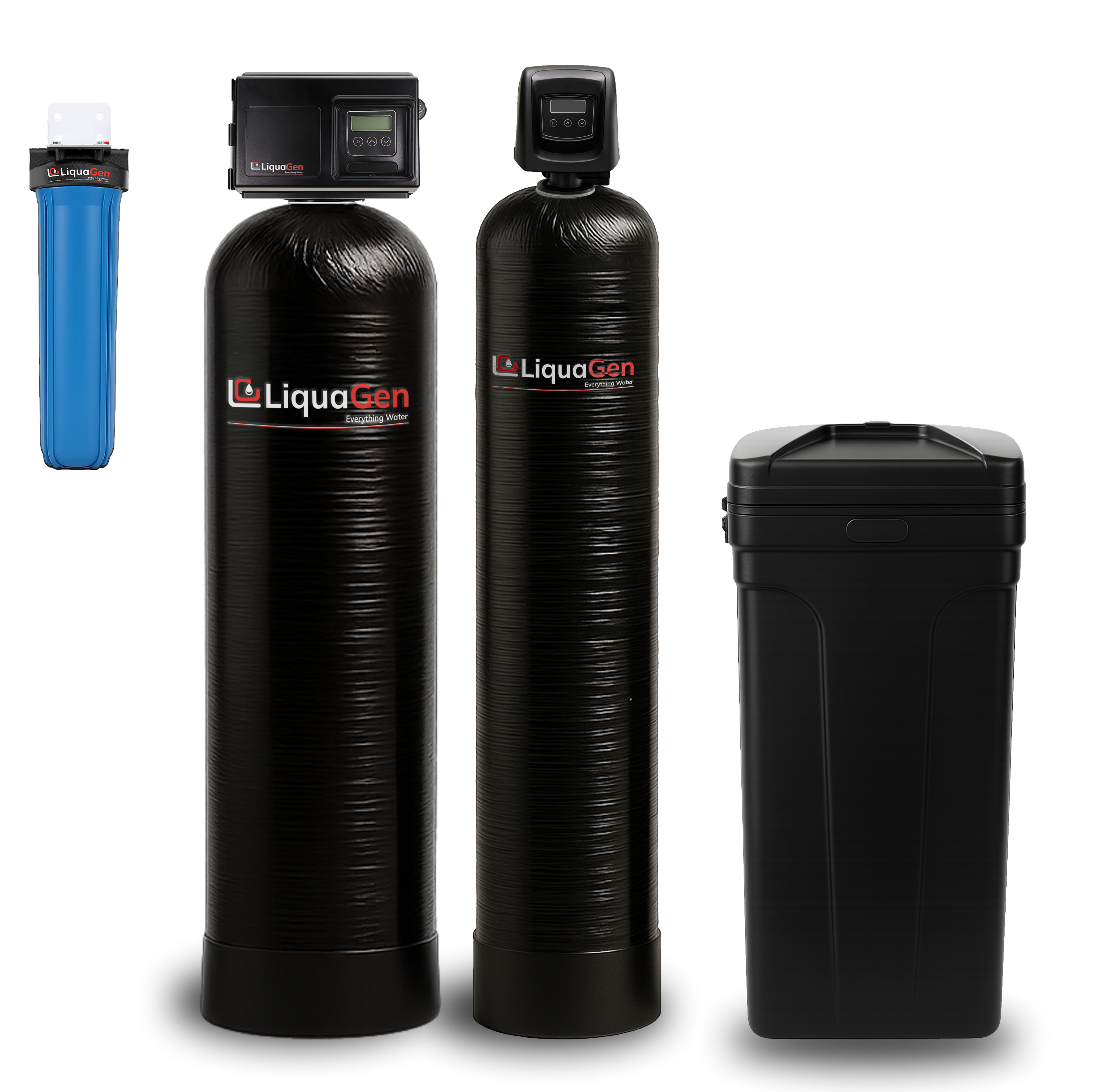 Whole House Well Water Filter + Salt Based Water Softener Combo System
