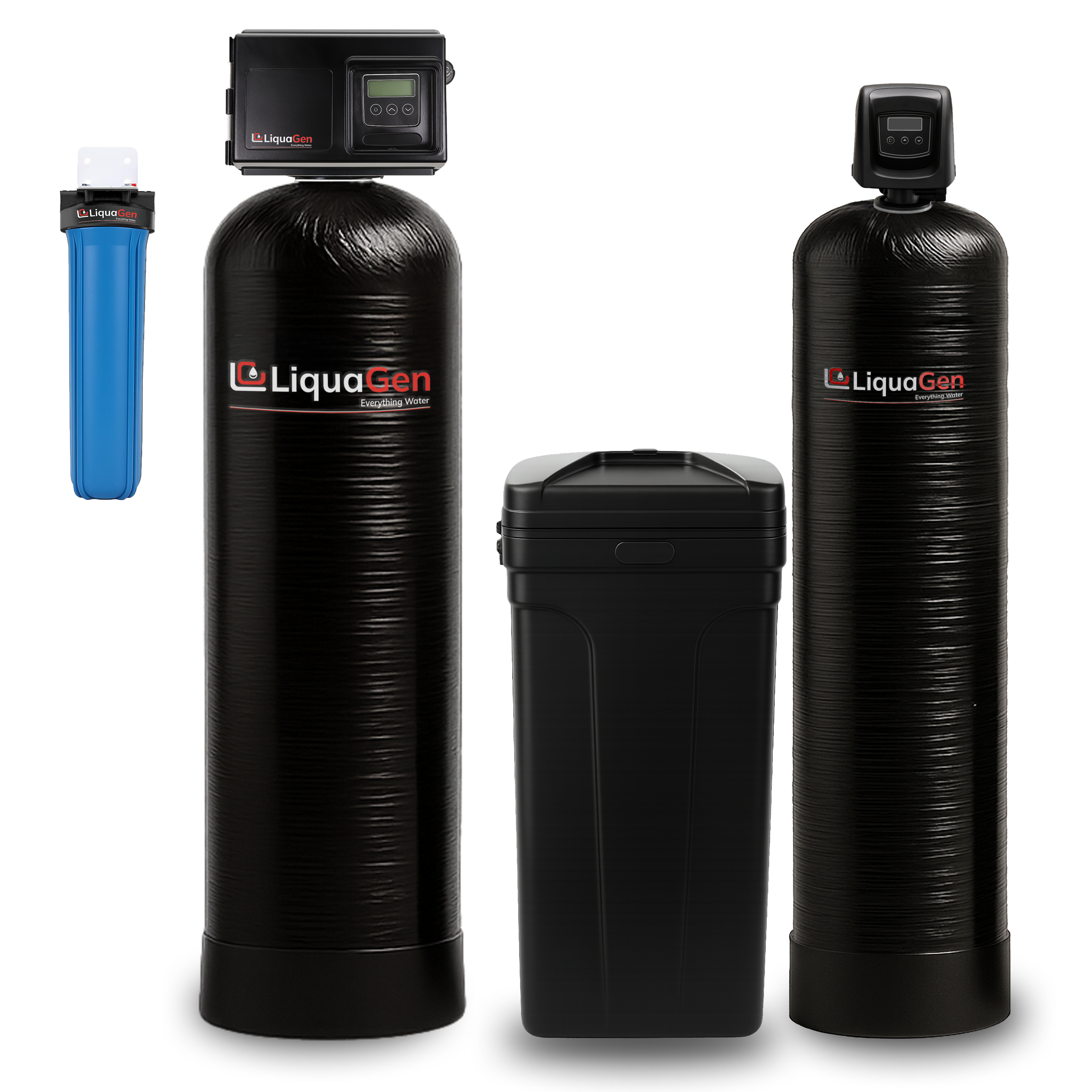 Whole House Well Water Filter + Salt Based Water Softener Combo System