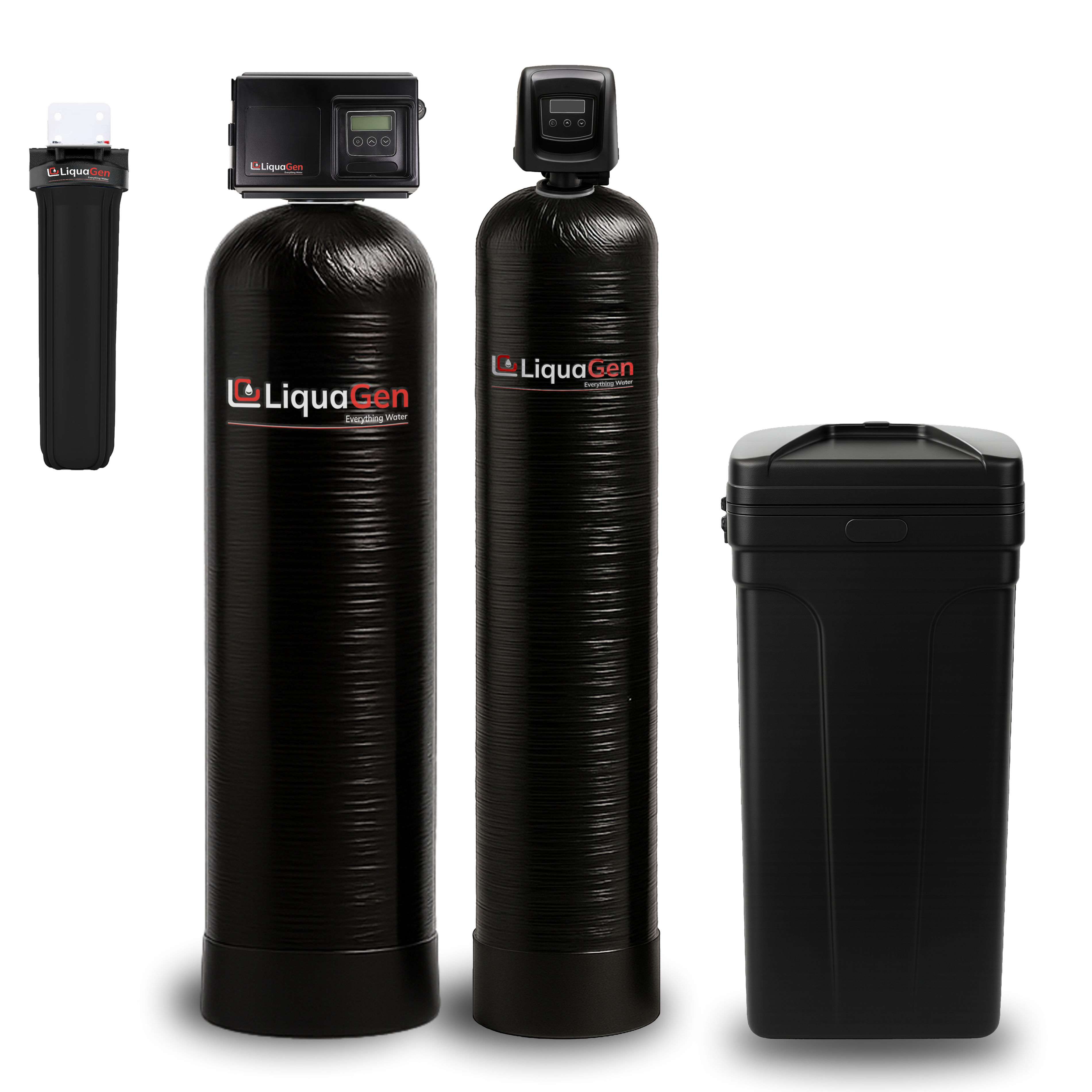 Whole House Well Water Filter + Salt Based Water Softener Combo System