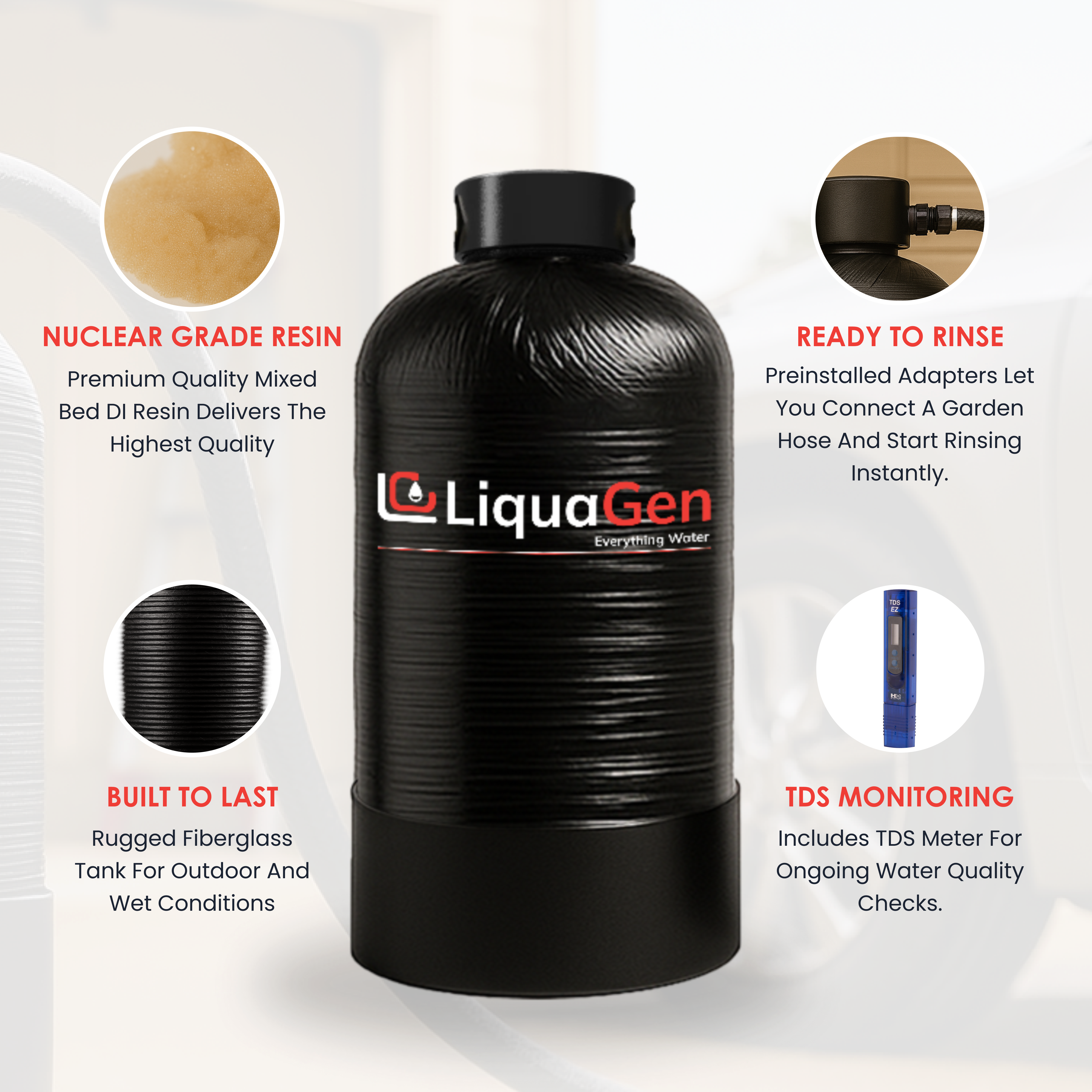 Spot-Free PureRinse Deionizer System - LiquaGen Water