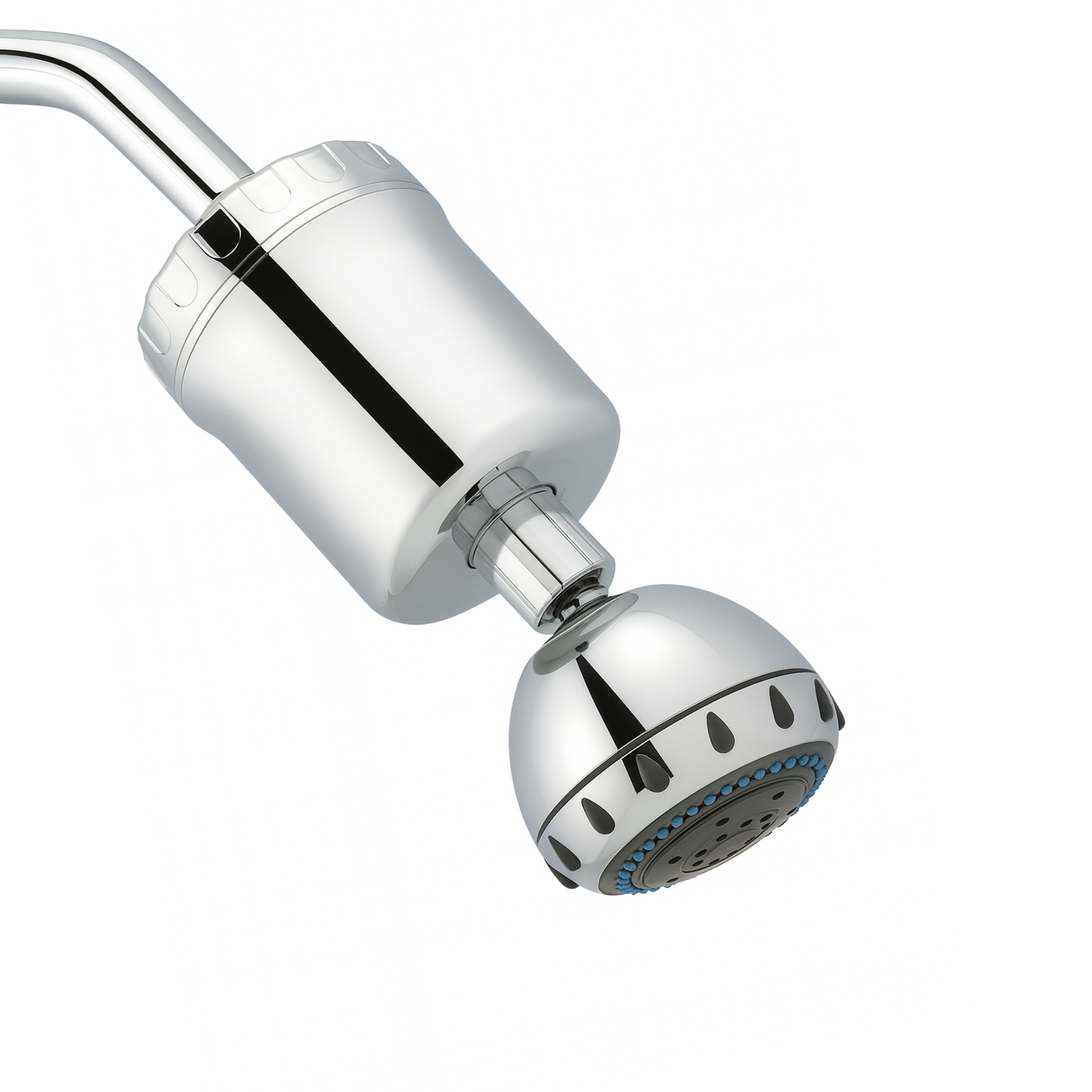 Shower Filter with Massaging Showerhead – Dechlorinating, pH-Balancing 4-Stage System, Chrome