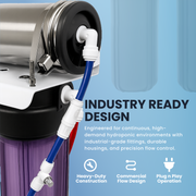 Commercial Hydroponics RO System 600 GPD 2.5"x20" | 3 Stage Filtration