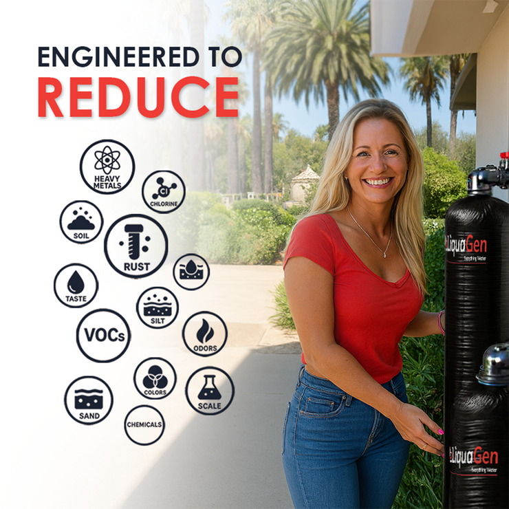 Salt-Free Water Conditioner & Descaler with Copper Zinc Filtration + Interceptor