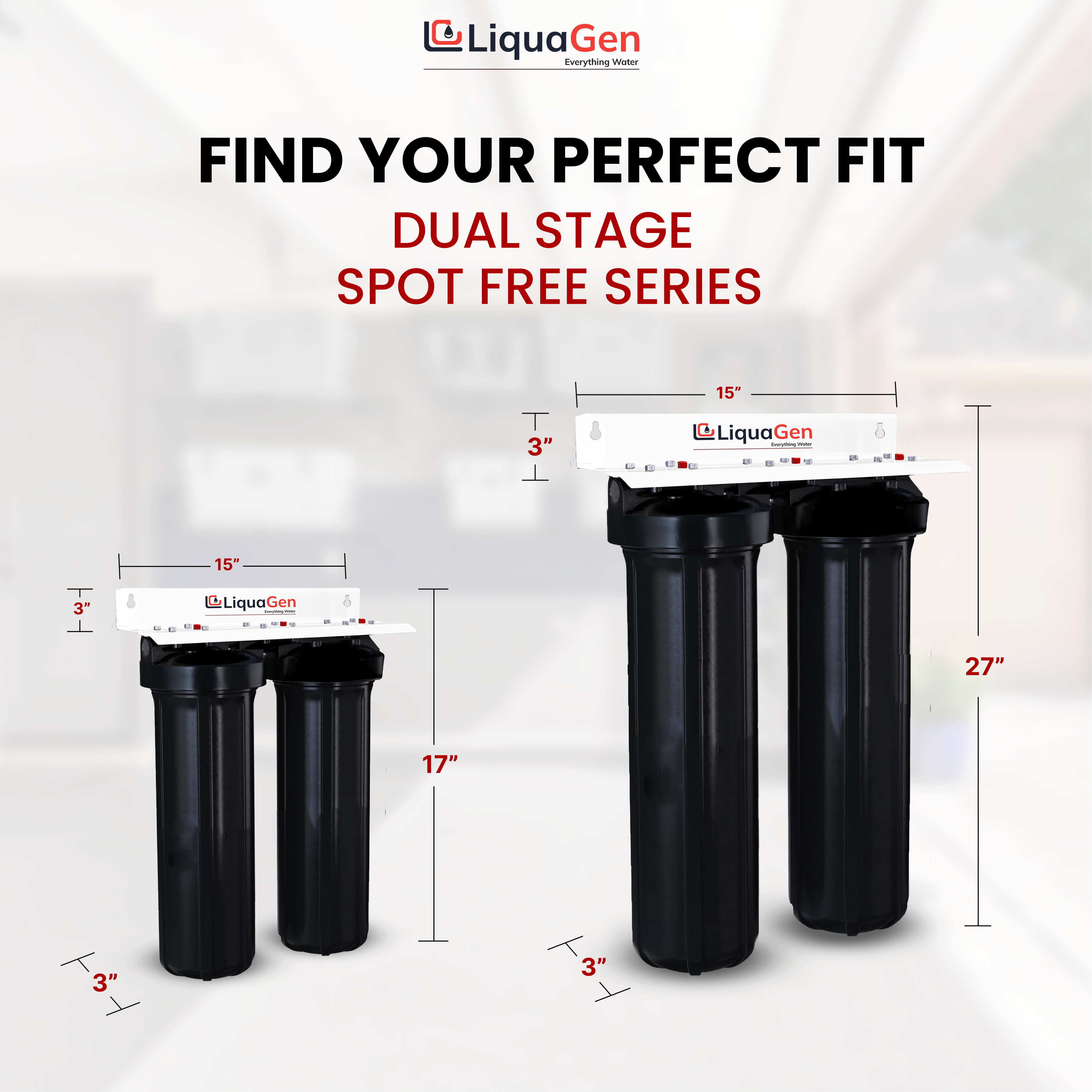 Dual Spot Free Deionizer Cartridge System - LiquaGen Water