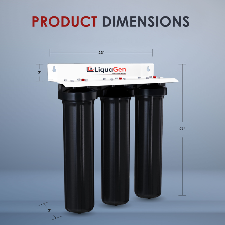 LiquaGen 3-Stage Whole House Water Filtration System CHLORINE - LiquaGen Water