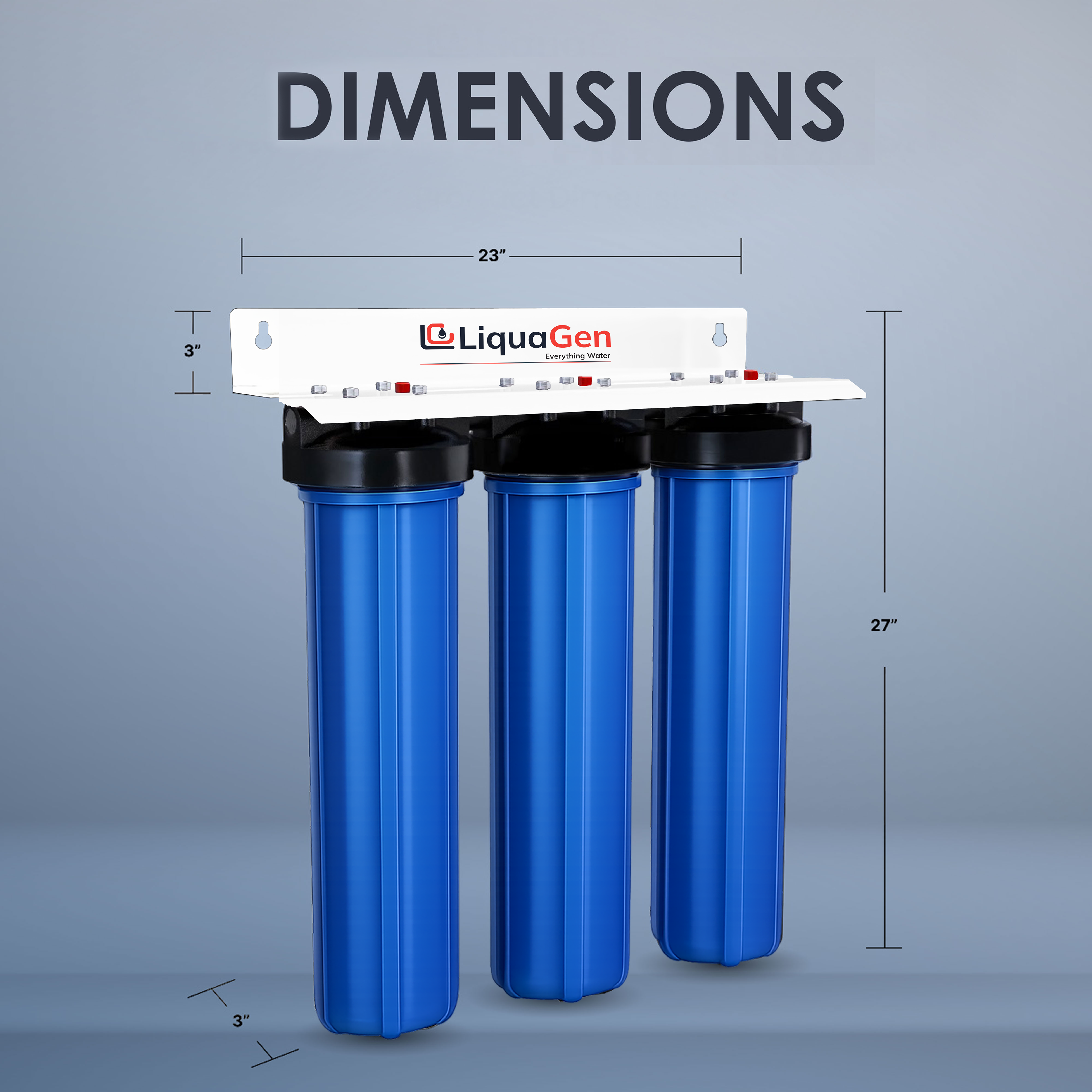 3-Stage Whole House Water Filtration System – Chlorine, VOCs, Taste & Odor - LiquaGen Water