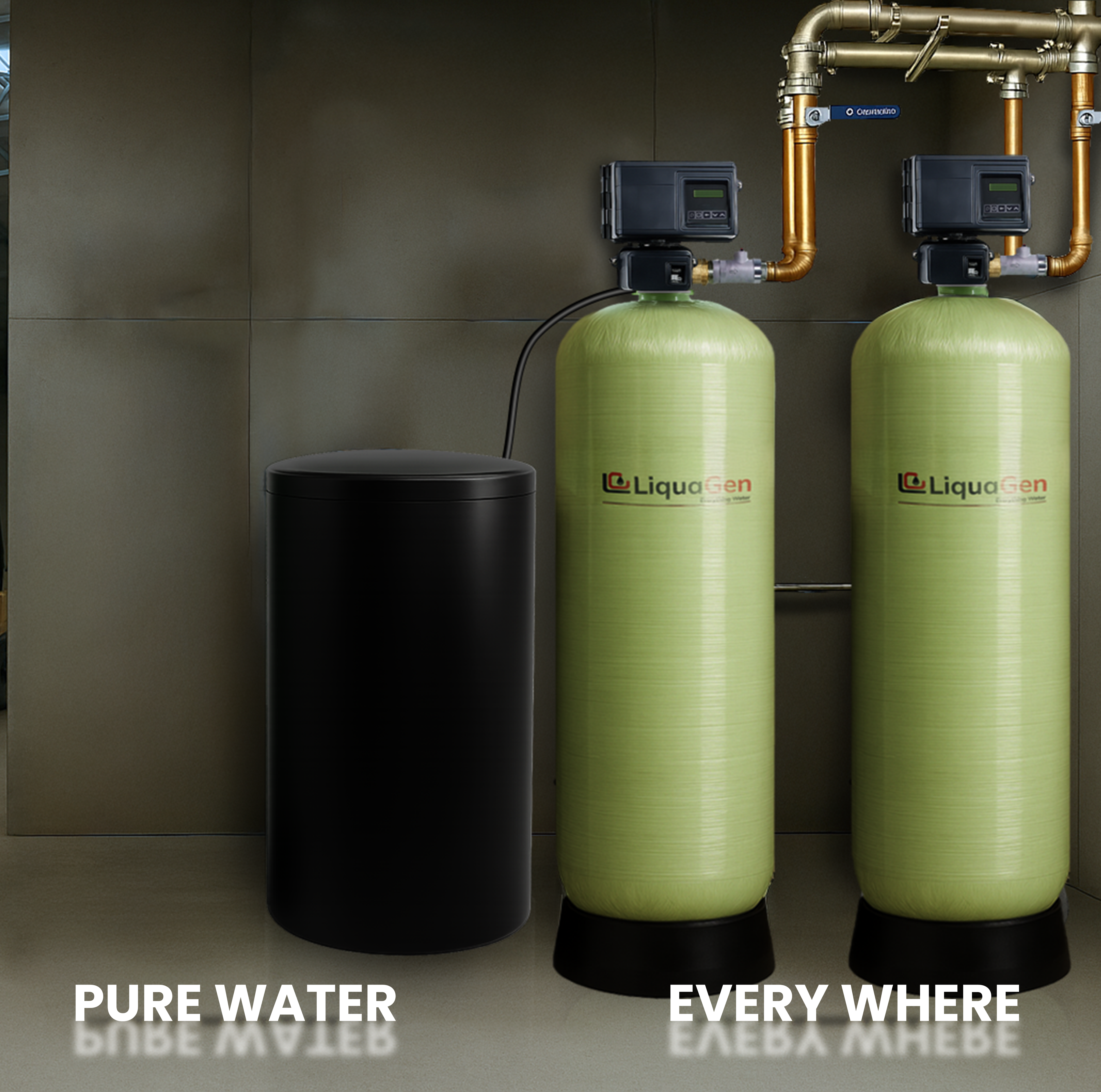 2" Dual Tank Commercial Water Softener - LiquaGen Water