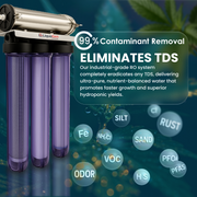 Commercial Hydroponics RO/DI System 600 GPD 2.5"x20" | 6 Stage Filtration