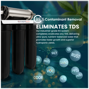 Commercial Hydroponics RO/DI System 600 GPD 4.5"x20" | 6 Stage Filtration