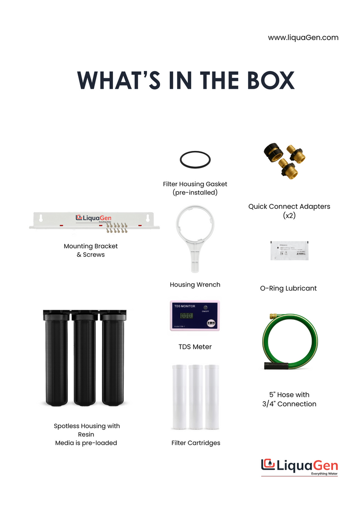 Triple Spot Free Deionizer System - LiquaGen Water