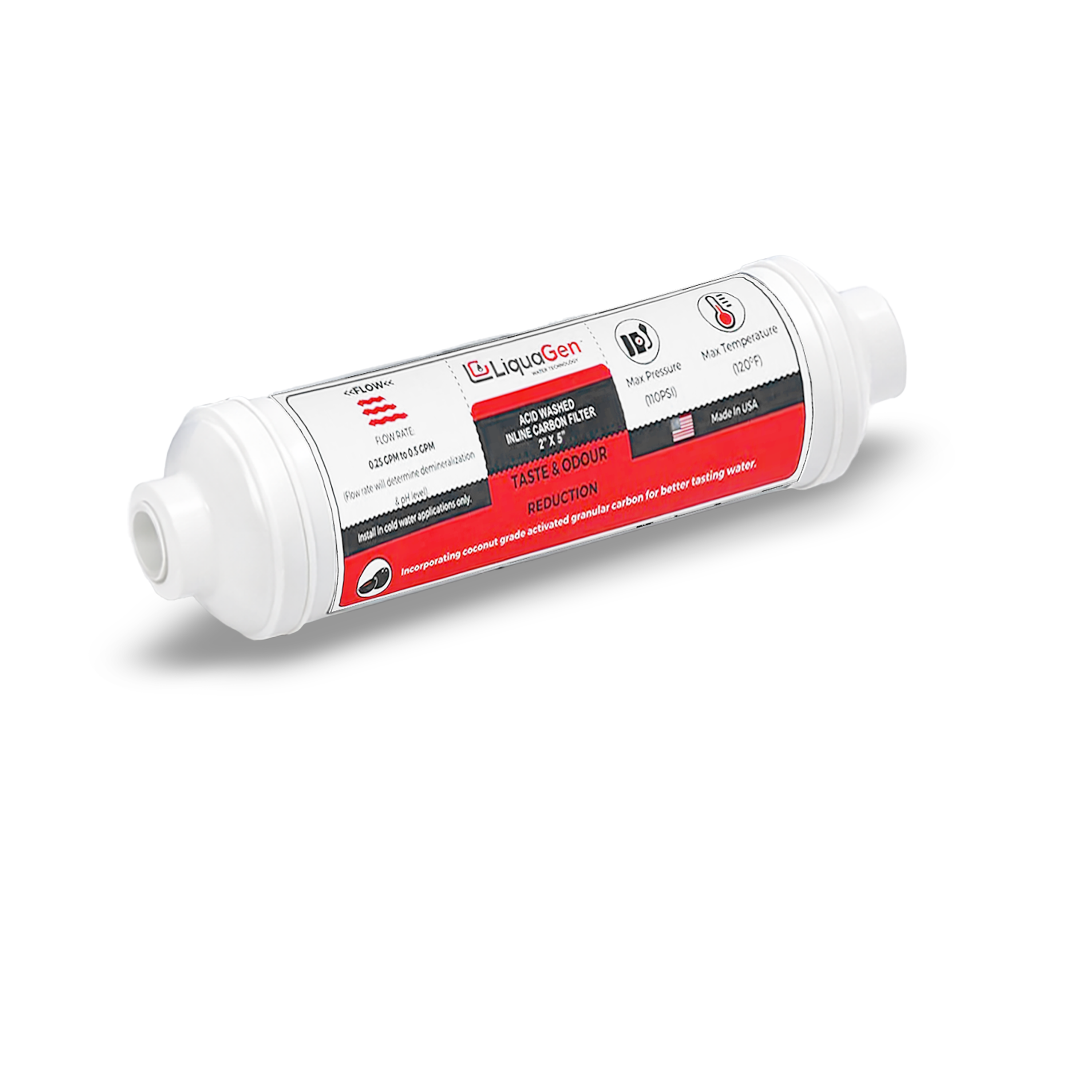 Inline Post-Carbon Polishing Filter (2” × 6”) – Compatible with Culligan AC-30, AC-15 & LC-50 RO Systems