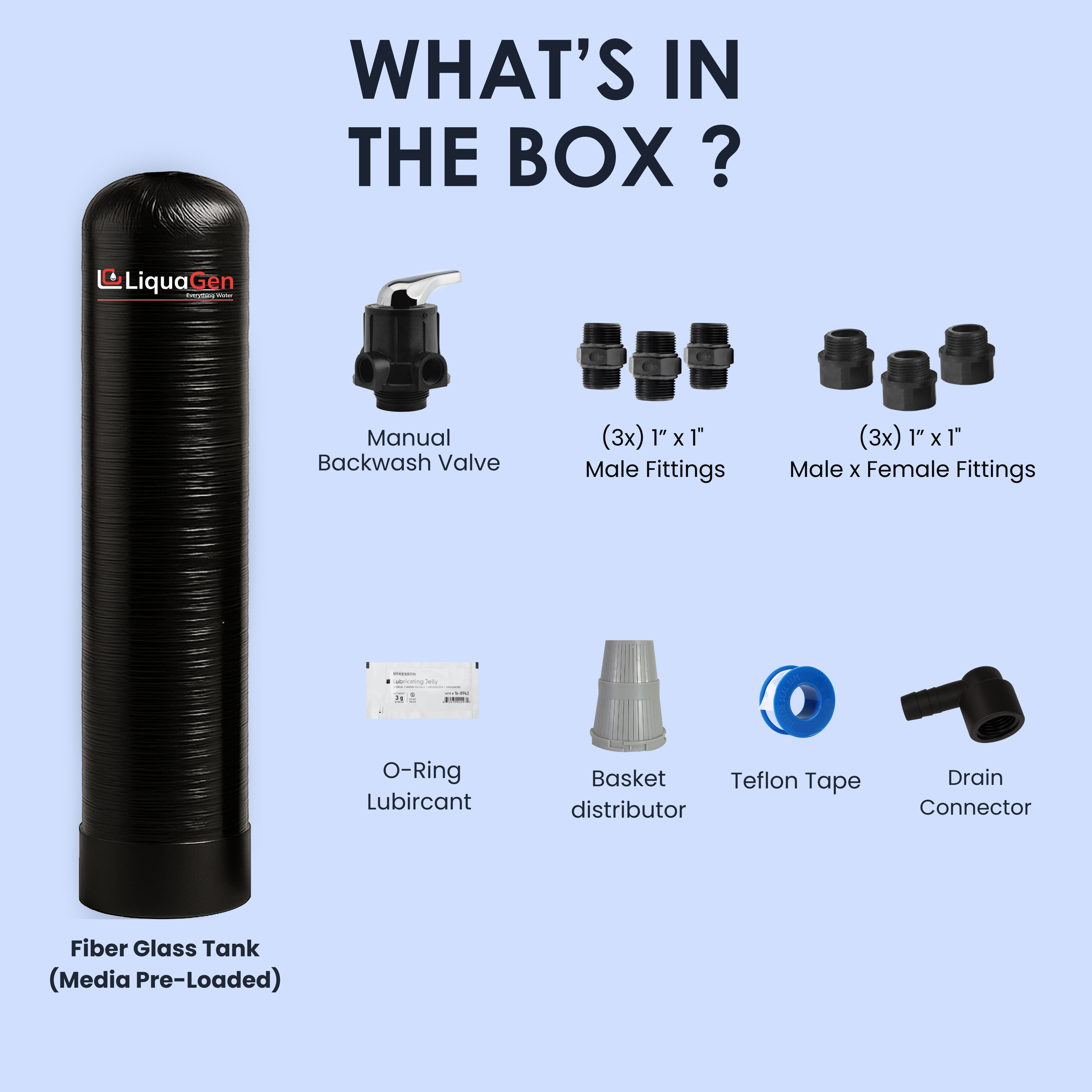 Manual Backwash Fluoride Removal Filter System - LiquaGen Water