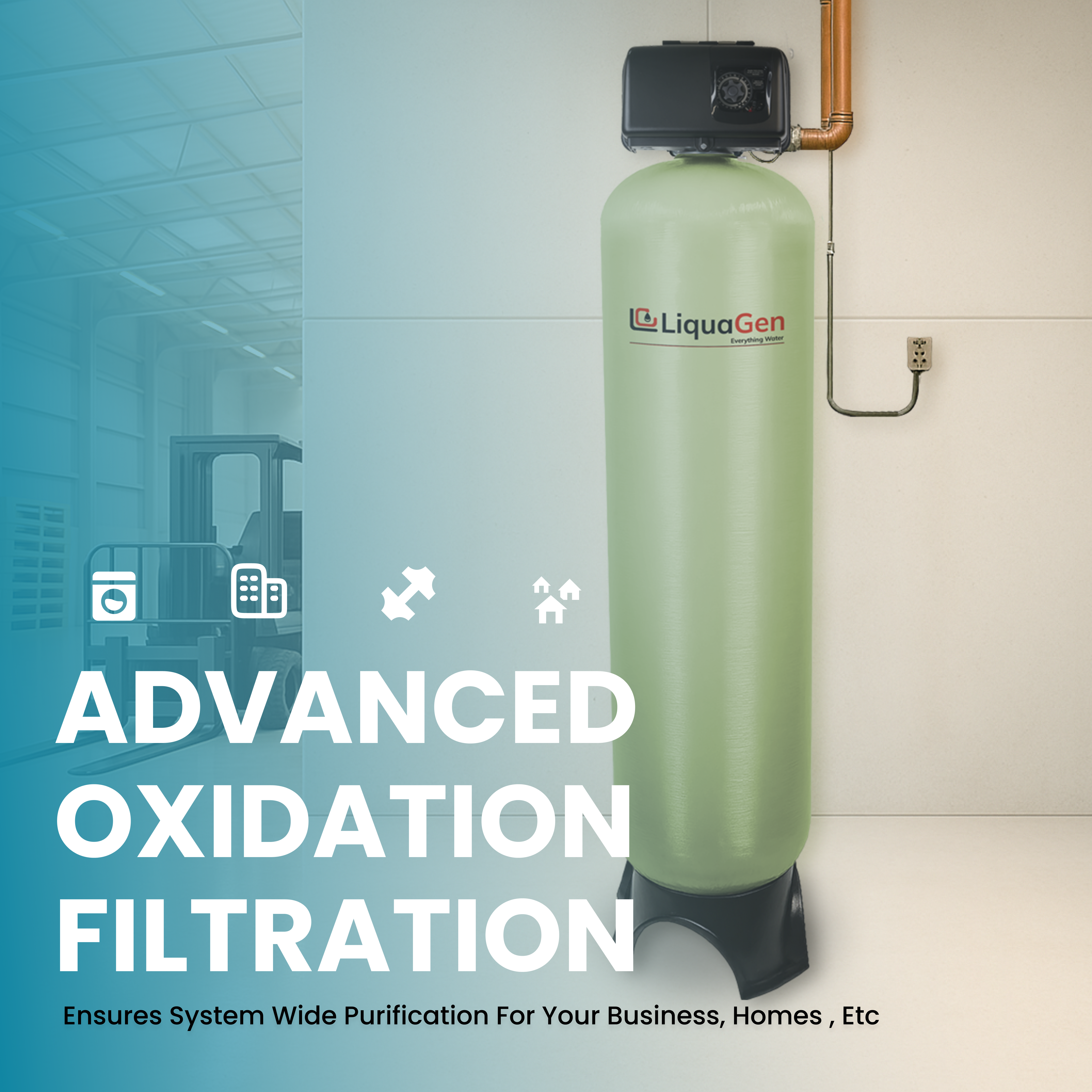 1.5" Backwashing GreenSand Media Filter | 10-30 GPM - LiquaGen Water