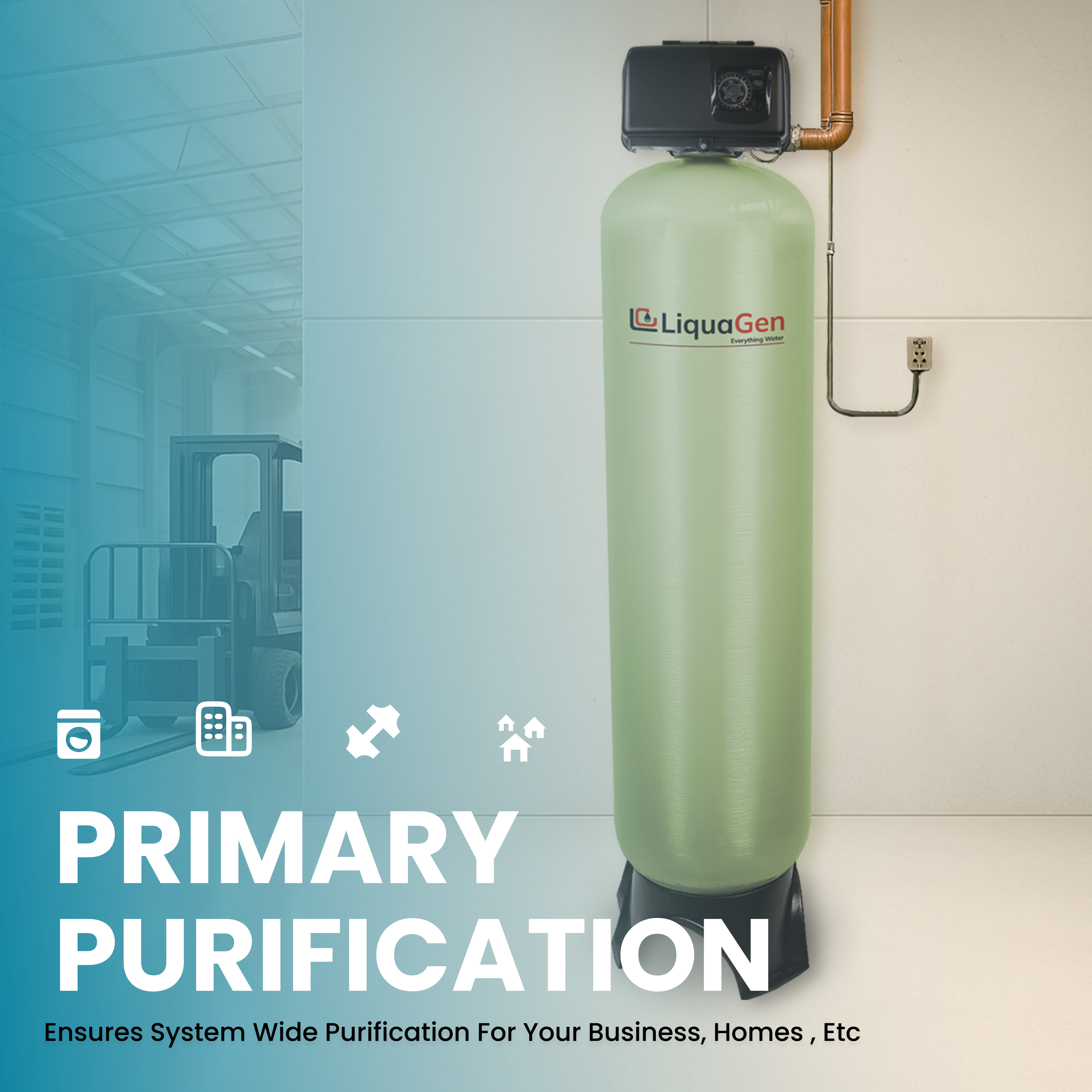 1.5" Backwashing Catalytic Carbon Filter | 10-30 GPM - LiquaGen Water