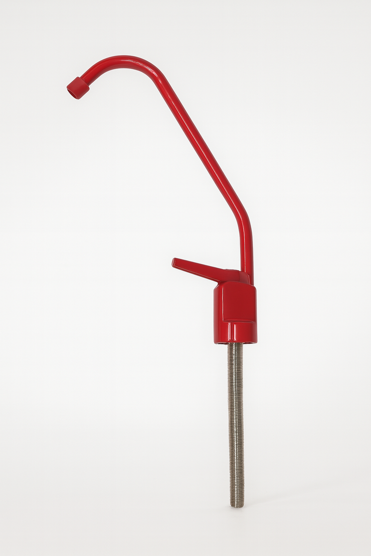 Red Reverse Osmosis (RO) Water Filter Faucet – Non-Air Gap Design