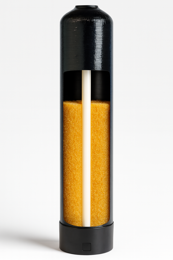 Pre-Loaded Water Softener Tank with 10% Cross-Link Resin & Riser Tube – Multiple Sizes
