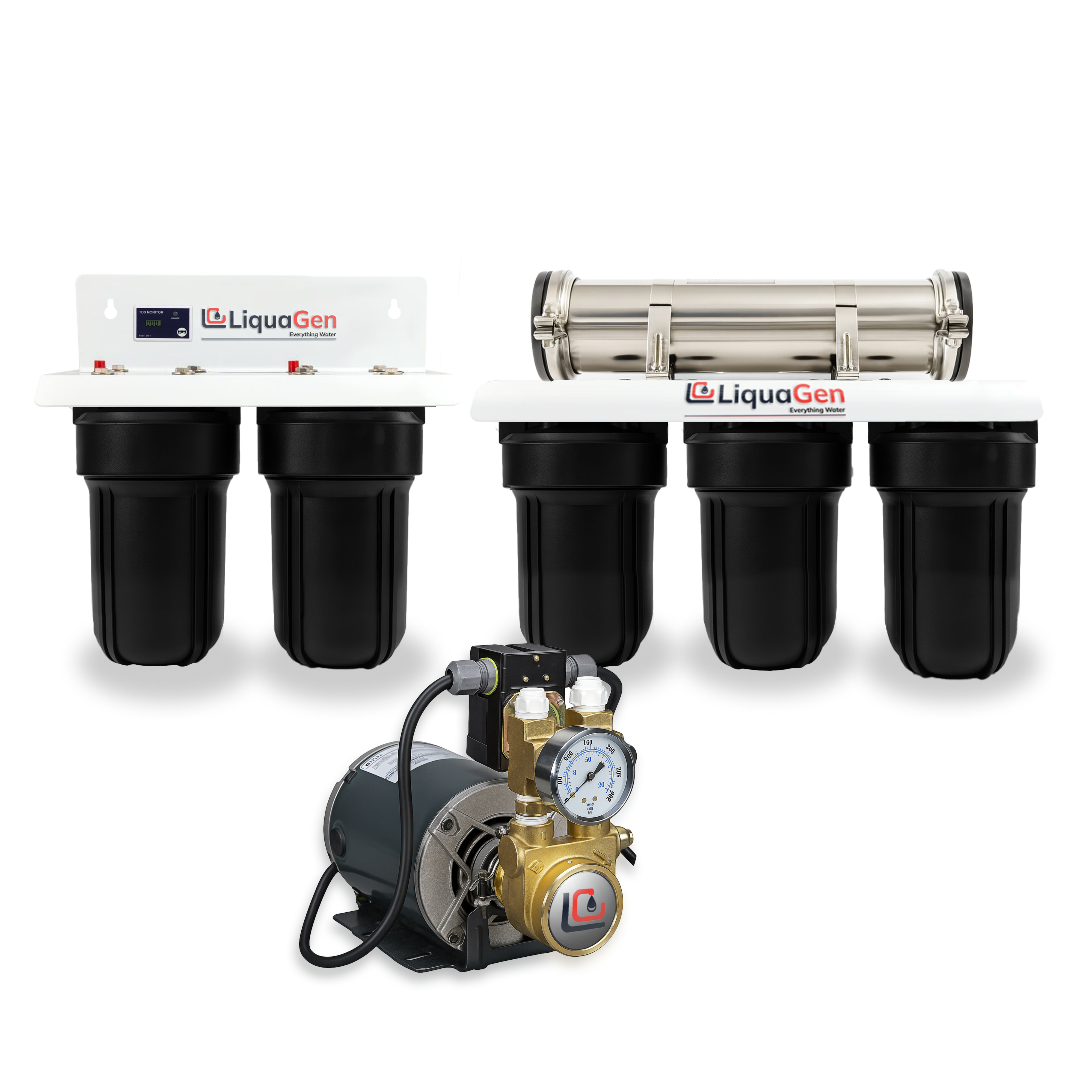 Commercial Hydroponics RO/DI System 600 GPD 4.5"x10" | 6 Stage Filtration