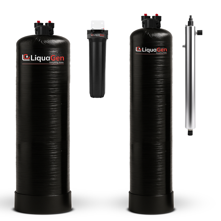 Salt-Free Water Conditioner & Descaler with Copper Zinc + Pleated Sediment Interceptor + UV Light