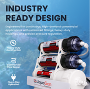 Commercial Grade Reverse Osmosis + Deionization (RO/DI) Water Filtration System - 300 GPD - 0 TDS Booster Pump