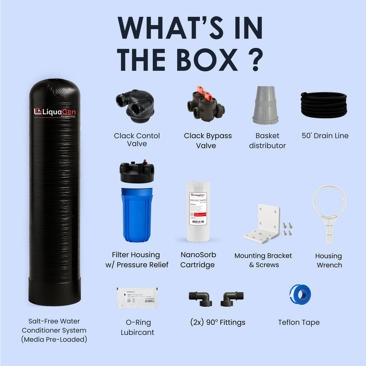 Salt-Free Water Conditioner (Softener Alternative) + Copper Zinc Pre-Filter