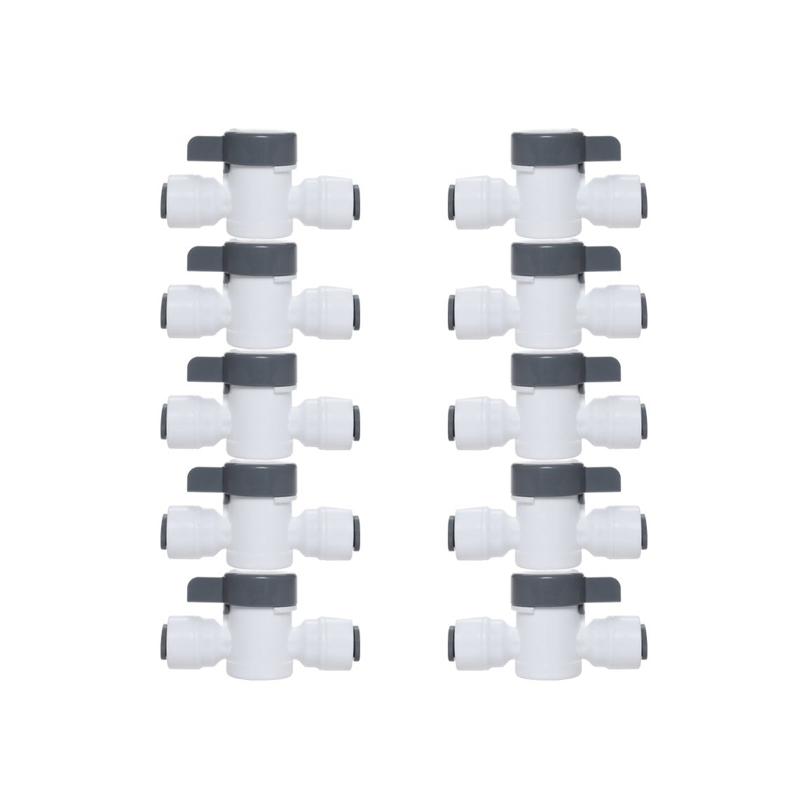 LiquaGen Inline Ball (Shut Off) Long Handle Valve - OD 1/4"x 1/4" for Water Filter Applications - LiquaGen Water