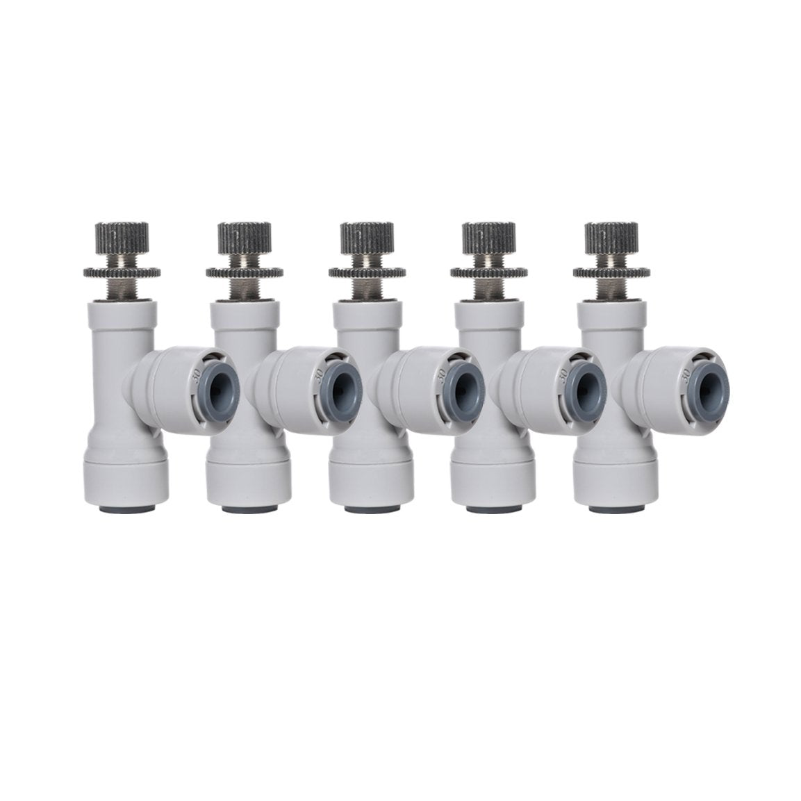 LiquaGen Flow Regulating (Angle Flow) Valve - OD tube 1/4" x 1/4" for Reverse Osmosis Applications - LiquaGen Water