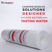 LiquaGen - Yearly Replacement Filter Set for 4 Stage Standard RO/DI Systems (Sediment, Carbon, DI Drop in) - LiquaGen Water