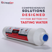 LiquaGen - High Capacity Post Inline Carbon for Reverse Osmosis Applications - 1/4" Inlets - LiquaGen Water