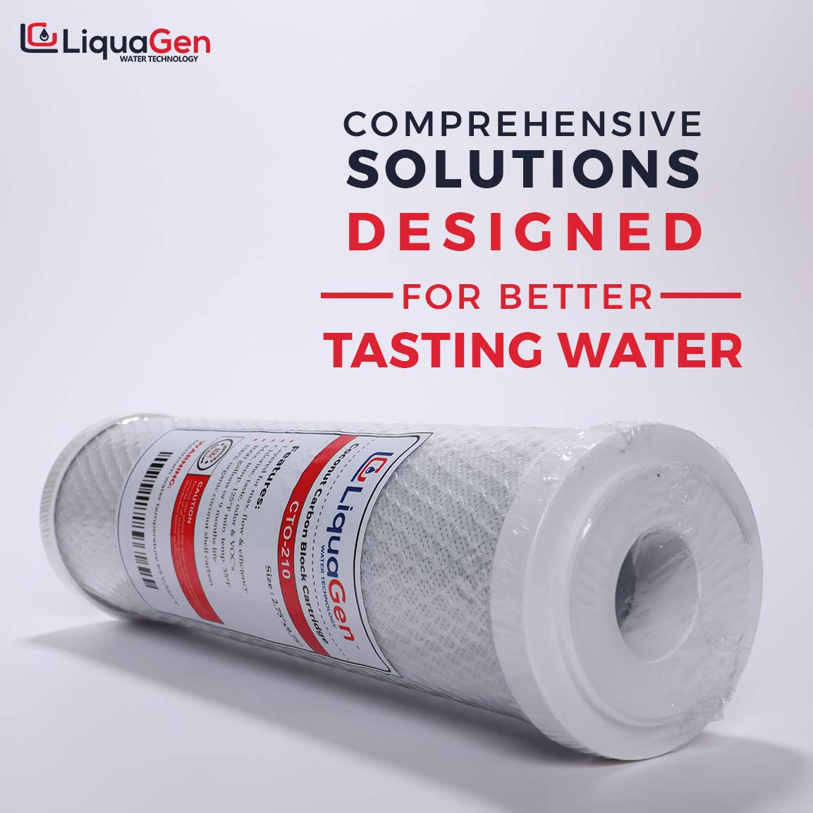 LiquaGen - Yearly Replacement Filter Set for 4 Stage Standard RO/DI Systems (Sediment, Carbon, DI Drop in) - LiquaGen Water