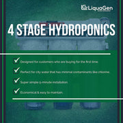4- Stage Hydroponics RO Water Filter System - 100 GPD - LiquaGen Water