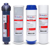 LiquaGen - 5 Stage RO/DI Yearly Replacement Filter Kit - Pre Filters with Inline Deionization - Stage 1,2,3,5 - LiquaGen Water
