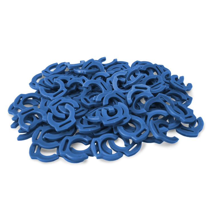 Blue Locking Clips, 1/4