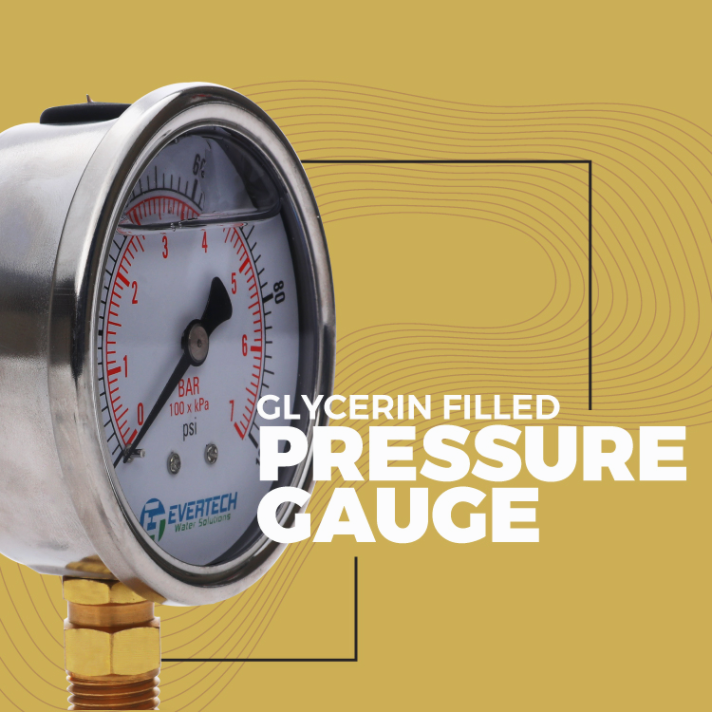 Glycerin Filled Pressure Gauge (1-100 PSI) + HM Digital TDS Meter + Tube Cutter - LiquaGen Water