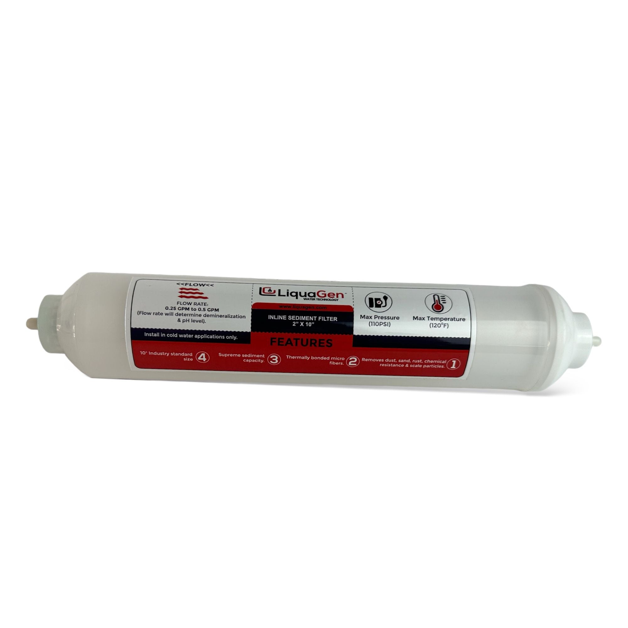 2" x 10" Inline Sediment Filter - LiquaGen Water