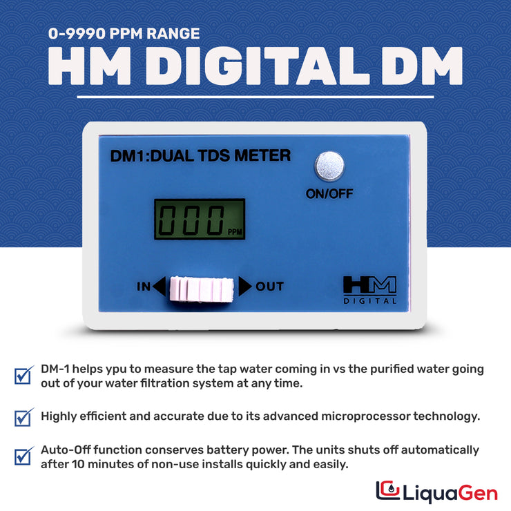 Glycerin Filled Pressure Gauge (1-100 PSI) + HM Digital TDS Meter + Tu –  LiquaGen Water