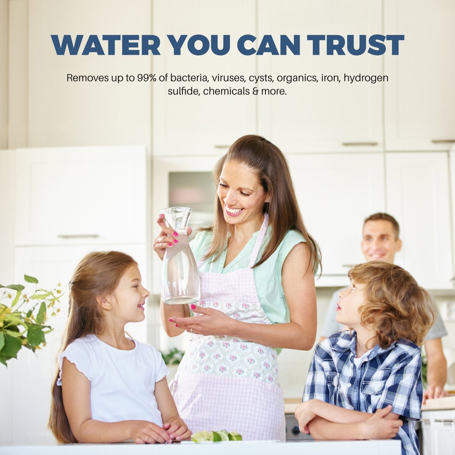 7-Stage Dual Under Sink Reverse Osmosis Deionization RODI + pH Anti-Oxidant Alkaline Water Drinking System | 3.2 Gallon Storage Tank + Faucet - LiquaGen Water